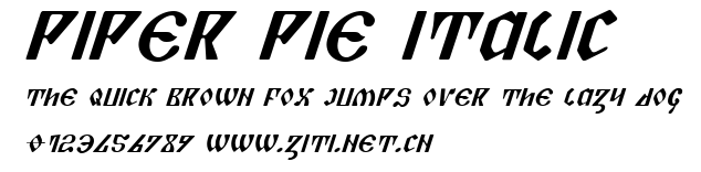 Piper Pie Italic.ttf字體轉換器圖片