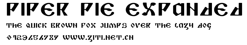 Piper Pie Expanded.ttf字體轉換器圖片