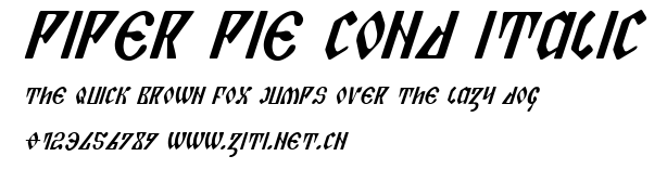 Piper Pie Cond Italic.ttf字體轉換器圖片