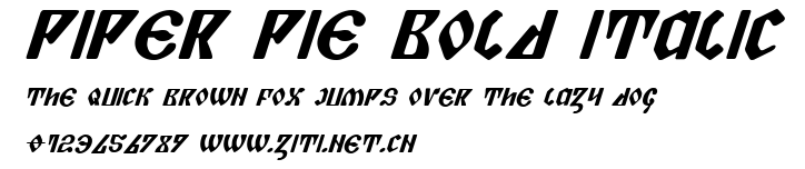 Piper Pie Bold Italic.ttf字體轉換器圖片