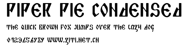 Piper Pie Condensed.ttf字體轉換器圖片