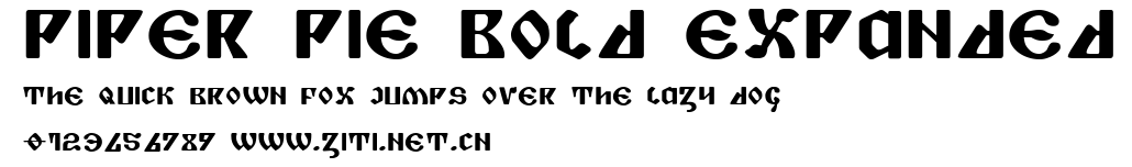 Piper Pie Bold Expanded.ttf字體轉換器圖片
