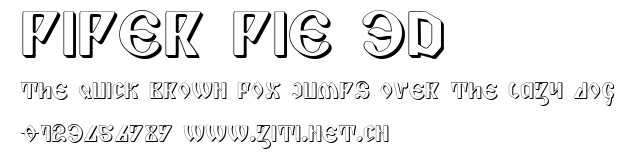 Piper Pie 3D.ttf字體轉換器圖片