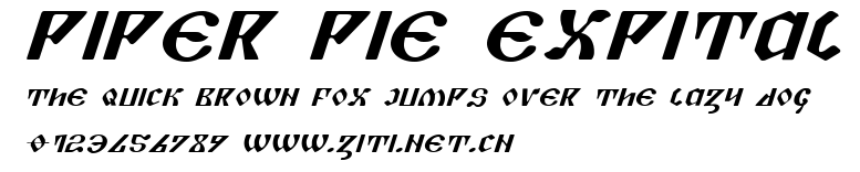 Piper Pie ExpItal.ttf字體轉換器圖片