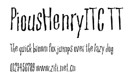 PiousHenryITC TT.ttf字體轉換器圖片