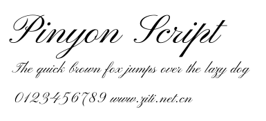 Pinyon Script.ttf字體轉換器圖片