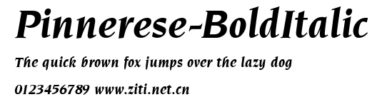 Pinnerese-BoldItalic.ttf字體轉換器圖片