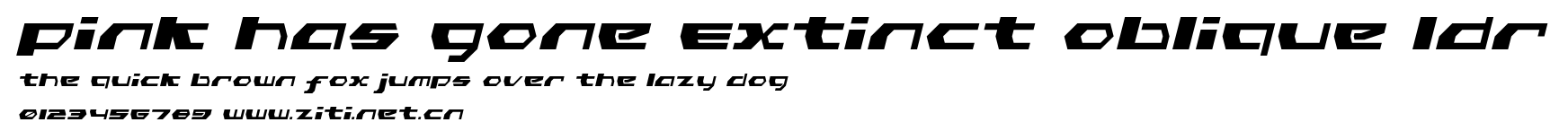 Pink Has Gone Extinct Oblique LDR.ttf字體轉換器圖片