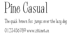 Pine Casual.ttf字體轉換器圖片