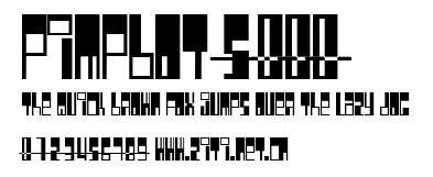Pimpbot 5000.ttf字體轉換器圖片