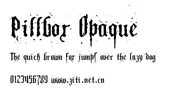 Pillbox Opaque.ttf字體轉換器圖片