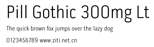 Pill Gothic 300mg Lt.ttf字體轉換器圖片