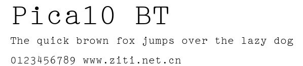 Pica10 BT.ttf字體轉換器圖片
