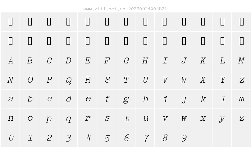 字符映射圖