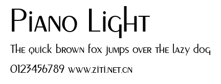 Piano Light.ttf字體轉換器圖片