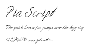 Pia Script.ttf字體轉換器圖片
