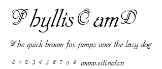 PhyllisCamD.ttf字體轉換器圖片