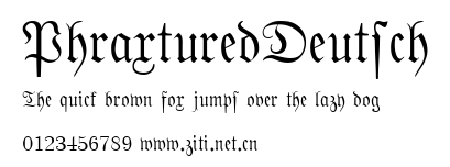 PhraxturedDeutsch.ttf字體轉換器圖片
