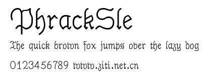PhrackSle.ttf字體轉換器圖片