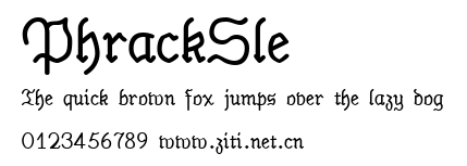 PhrackSle.ttf字體轉換器圖片