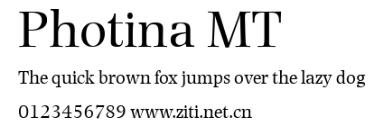 Photina MT.ttf字體轉換器圖片