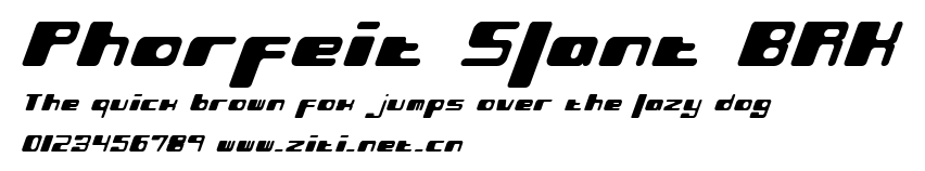 Phorfeit Slant BRK.ttf字體轉換器圖片