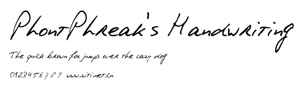 PhontPhreak's Handwriting.ttf字體轉換器圖片