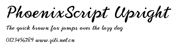 PhoenixScript Upright.ttf字體轉換器圖片