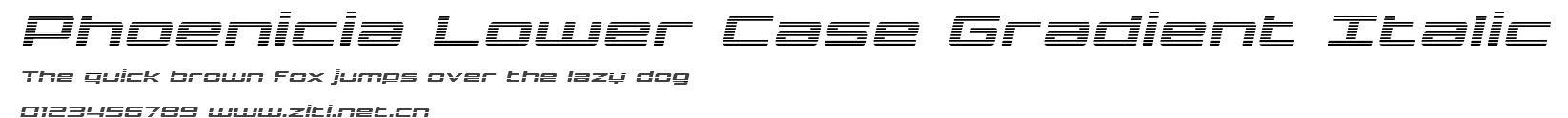 Phoenicia Lower Case Gradient Italic.ttf字體轉換器圖片