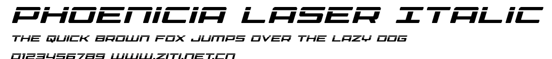 Phoenicia Laser Italic.ttf字體轉換器圖片