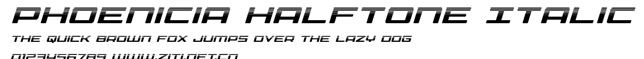 Phoenicia Halftone Italic.ttf字體轉換器圖片