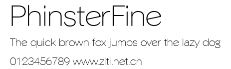 PhinsterFine.ttf字體轉換器圖片