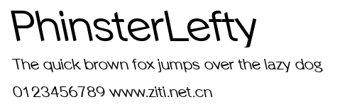 PhinsterLefty.ttf字體轉換器圖片