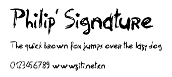 Philip' Signature.ttf字體轉換器圖片
