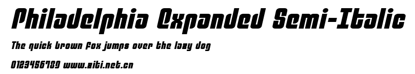 Philadelphia Expanded Semi-Italic.ttf字體轉換器圖片