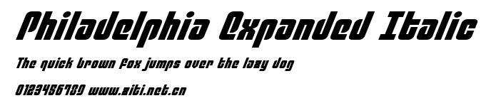 Philadelphia Expanded Italic.ttf字體轉換器圖片