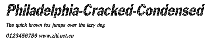Philadelphia-Cracked-Condensed.ttf字體轉換器圖片