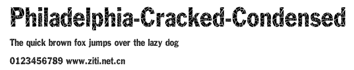 Philadelphia-Cracked-Condensed.ttf字體轉換器圖片