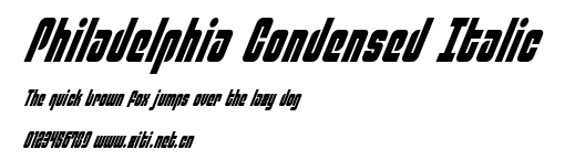 Philadelphia Condensed Italic.ttf字體轉換器圖片