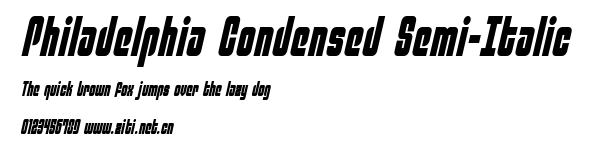 Philadelphia Condensed Semi-Italic.ttf字體轉換器圖片