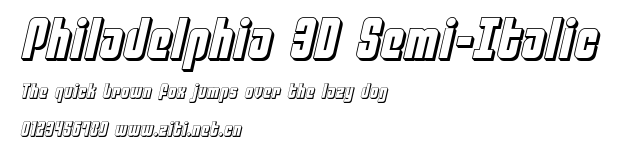 Philadelphia 3D Semi-Italic.ttf字體轉換器圖片