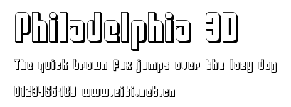 Philadelphia 3D.ttf字體轉換器圖片