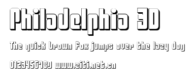 Philadelphia 3D.ttf字體轉換器圖片