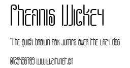 Pheanis Wickey.ttf字體轉換器圖片