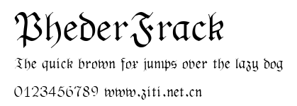 PhederFrack.ttf字體轉換器圖片
