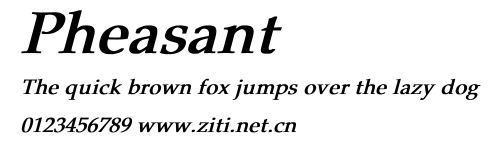 Pheasant.ttf字體轉換器圖片