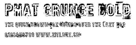Phat Grunge Bold.ttf字體轉換器圖片