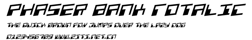 Phaser Bank Rotalic.ttf字體轉換器圖片