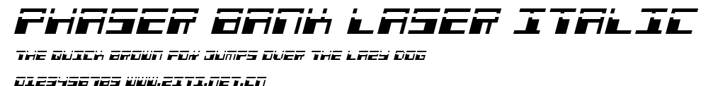 Phaser Bank Laser Italic.ttf字體轉換器圖片