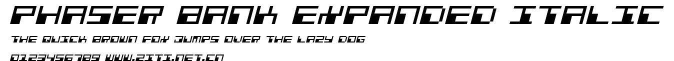 Phaser Bank Expanded Italic.ttf字體轉換器圖片